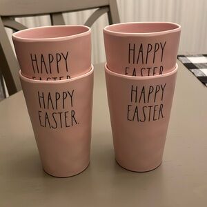 Rae Dunn Pink Melamine Happy Easter Tumblers